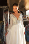 CW397 Custom made Puff sleeves Bohemian Wedding dress