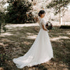 CW406 Simple long sleeves Garden Bridal Dress