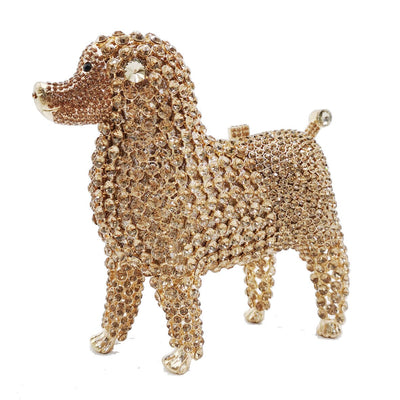 CB333 Luxury diamond poodles shaped Party clutch Purses ( 5 Colors )