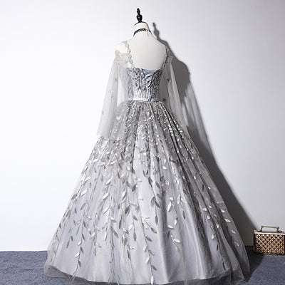 CG214 Gray Prom Ball Gown