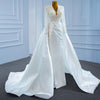 HW369 Real pictures White Pearl Wedding Gown with Detachable Train