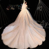 HW83 Luxury High Neck Full Sleeve Beading Appliques Wedding Dresses