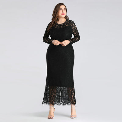 BH244 Plus size full lace Tea length Mother of the Bride Dresses