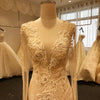 HW292 Real Pictures Long sleeves beading mermaid Bridal Gown