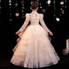 FG436 High neck sequin Princess Girl dress