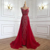 LG151 Luxury Pearls Crystal Evening Gown (3 Colors)