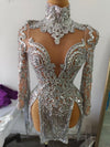 KP27 : 2 styles Shining Silver Sequins Tassel Dance Costume