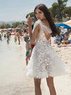 SS203 Short Beach Wedding Dress