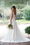 CW463 Simple Satin A-line Wedding Dresses