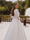 CW401 Muslim Minimal A-line Wedding dress