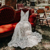 CW717 Real sample picture Spaghetti Strap Lace Mermaid Wedding dress