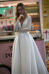 CW605-1 Simple style Sparkle Satin A-line Wedding Dress