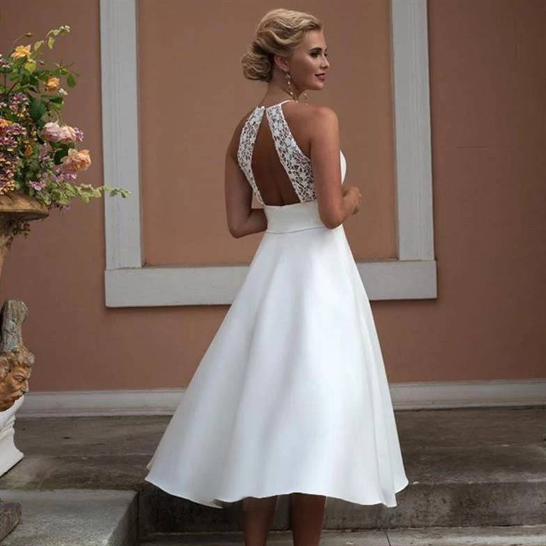 Short Wedding Dress with Pockets