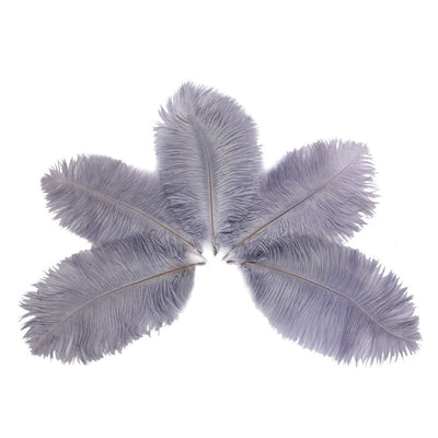 DIY430 Silver Gray Ostrich feathers for Wedding decoration