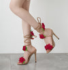 BS119 Flower Bridal Heels