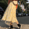 CK57 Yellow 3D Floral Skirt