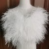 TJ88 : 100% natural ostrich fur sweetheart strapless tops( 11 Colors)