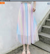 CK101 : 2 styles Sweety rainbow mesh skirts