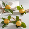 DIY342 : 10PCS/lot Faux Lemon with Vine Napkin Rings