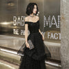PP335 Black Sequins Evening Dress