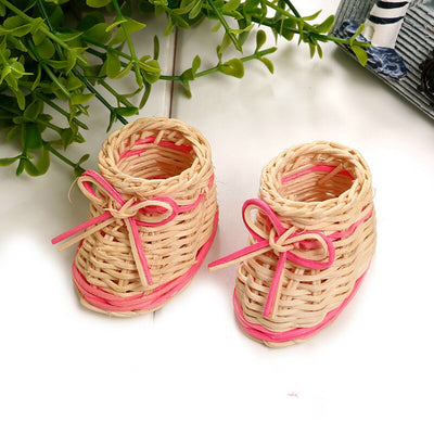 DIY556 : 24pcs Baby shower Gifts Rattan Baby Shoes