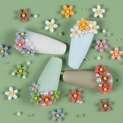 BC42 : 40Pcs/pack 3D Flowers Nail Art Decorations
