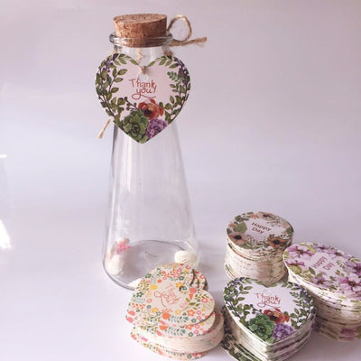 DIY42 : 50pcs /lot Tags Paper "Thank - Happy Day"