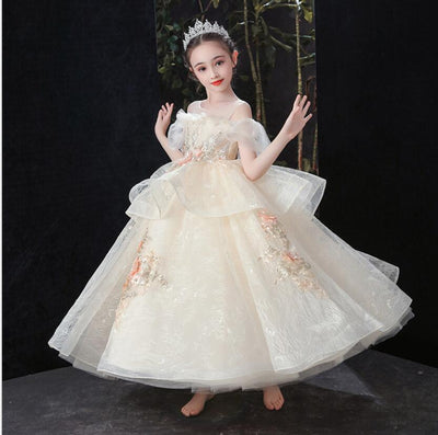 FG381 Champagne Evening dress for Girls