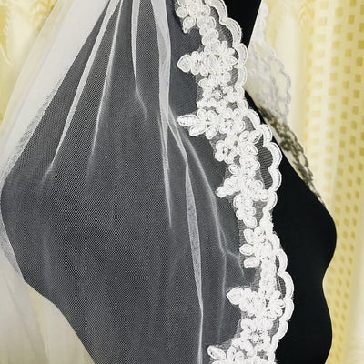 BV95 Real photo handmade Bridal Veils