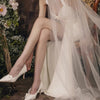 BS291 white Bridal shoes