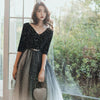 BH316 Half Sleeve sequineTulle Gradient Color Homecoming dress