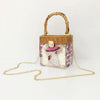 CB335  Box shaped Bamboo rattan Party bags ( 6 Colors )