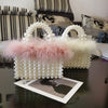 CB228 Faux Fur Pearl Clutch Bags ( 2 Colors )