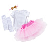 FG525 : 4pcs First Birthday Girl Clothing Sets ( 2 Colors )