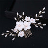 BJ450 : 3pcs Flower Pearls Bridal Hair Jewelry sets