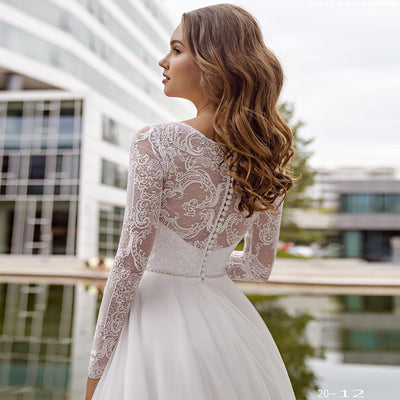 CW459 Gorgeous Long sleeves A-line Wedding dress