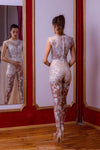 PD42 Lace Jumpsuit Wedding dress with detachable train