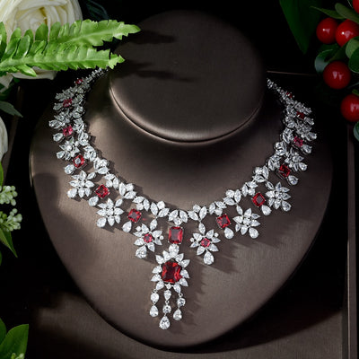 BJ333 : 5 colors of  Bridal Jewelry sets (Necklace + Earrings)