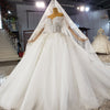 HW408 Real pictures 100 % Shiny Bridal Gown+Matching Veil