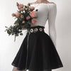 CK78 Ring High Waist Gothic Punk Skirt