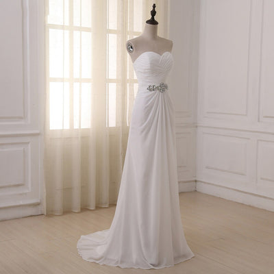 CW520 Real pictures Cheap Sweetheart Chiffon Wedding Dress