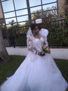 CW602 Long sleeve sweetheart neckline wedding dress