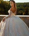 HW521 High grade Glitter Long sleeve Wedding dress