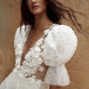 SS233 Mini Bridal Dress Half Puff Sleeves
