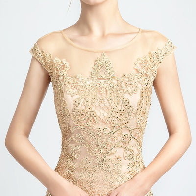 LG380 Beading ruffle mermaid Evening Gown ( 2 Colors )