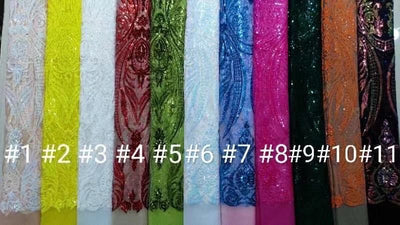 LG413 One Shoulder 2 colors sequin mermaid Evening Gowns (Custom Colors)