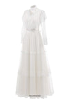 CW395 Real Sample Photo : Vintage high neck Wedding dress