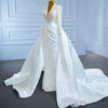 HW369 Real pictures White Pearl Wedding Gown with Detachable Train