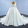 HW373 Real Pictures luxurious Pearl Beaded Bridal Gowns