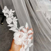 BV58 Real Photos Long Lace Wedding Veil
